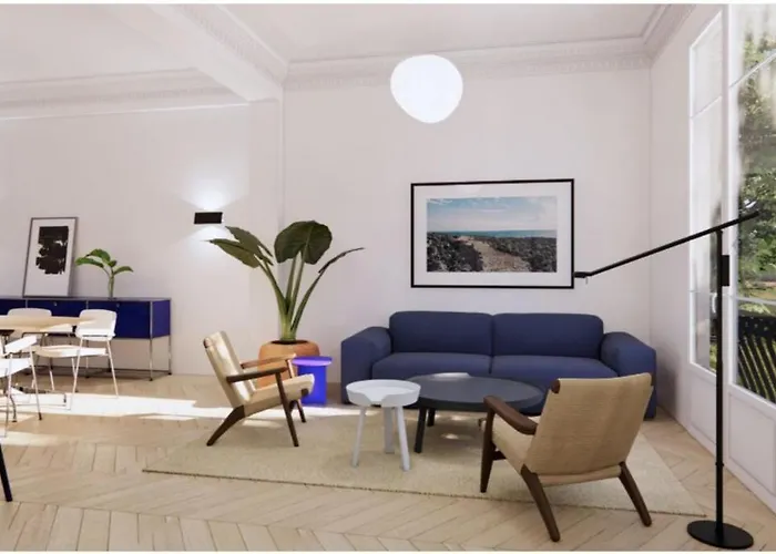 شقة Cote D'azur Jardin Parking 6 Pers Luxe نيس